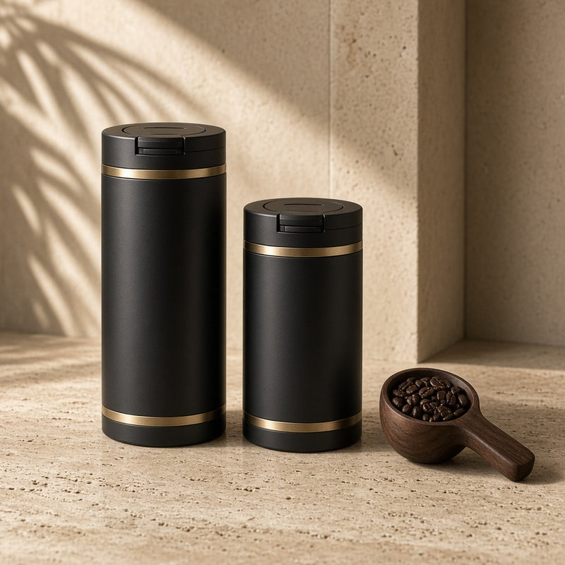 Vespera Bar — Vacuum Obsidian Bean Canister Vaults