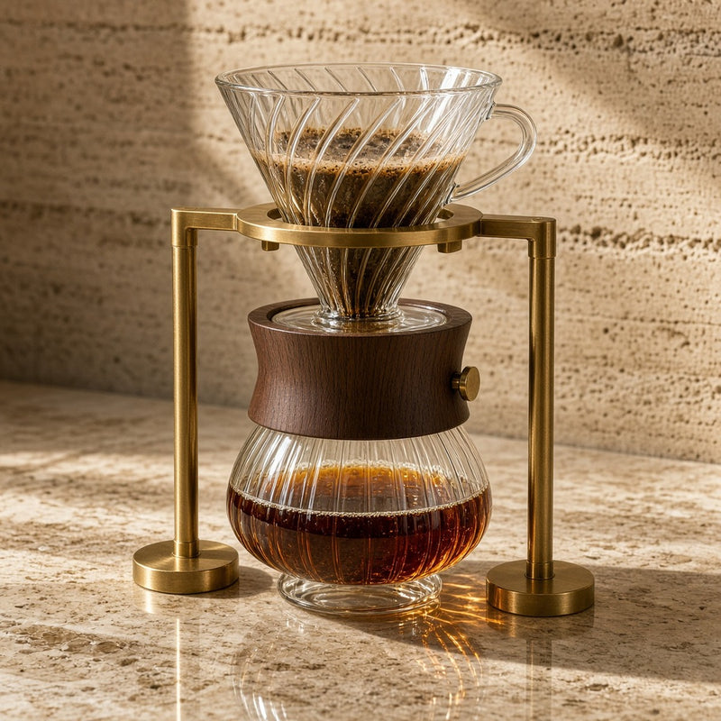 Vespera Bar — Borosilicate & Walnut Pour-Over Carafe System